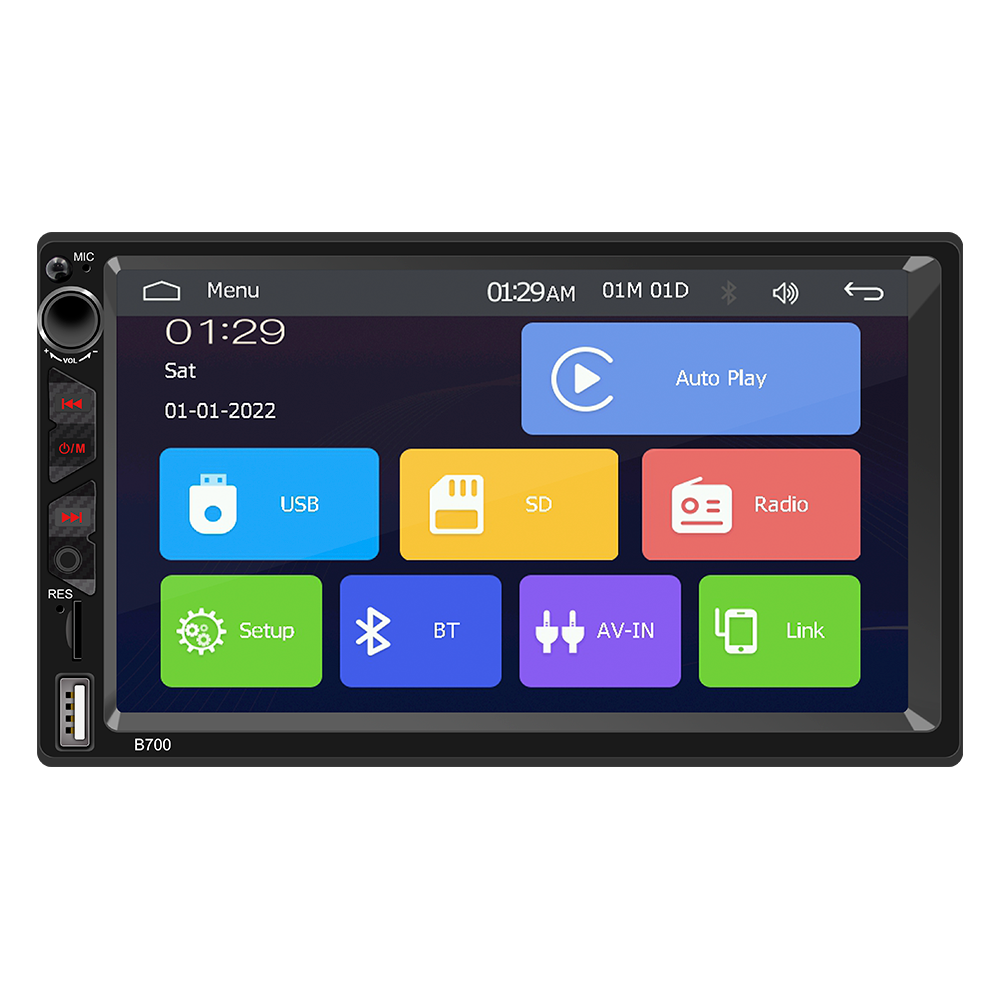 2 Din 12V 7" Car USB FM BT Carplay Android Auto (Model B700)