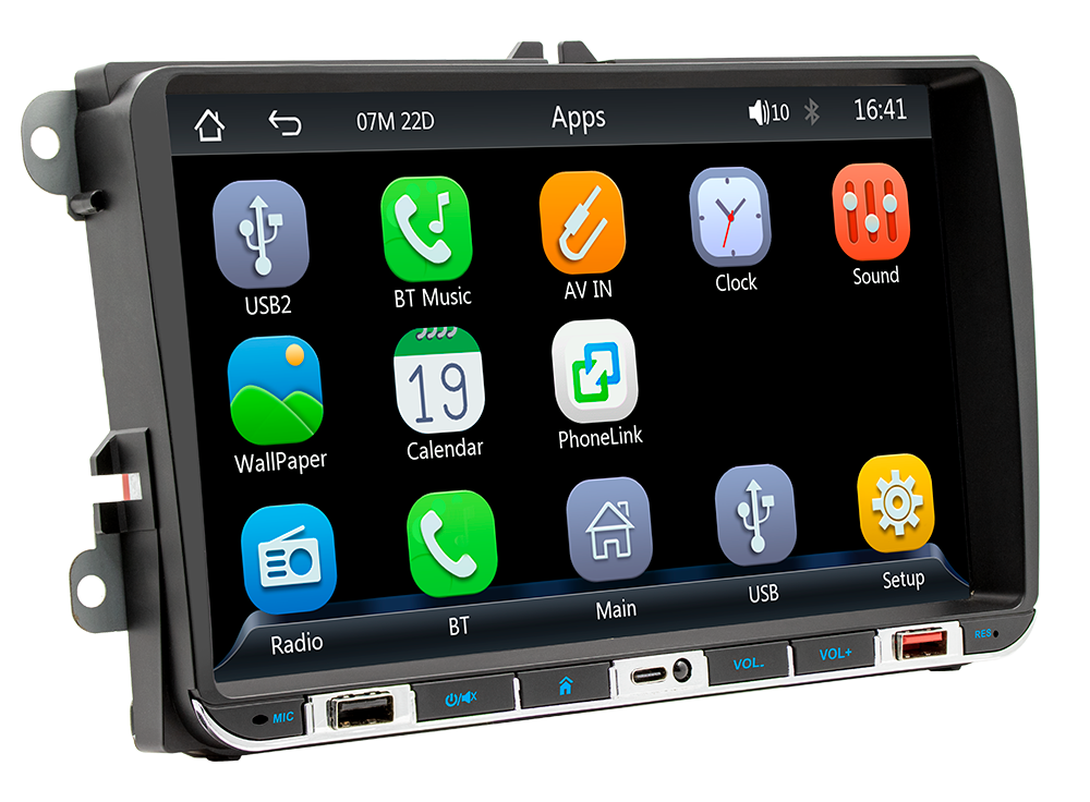 9" Car multimedia player with USB BT Carplay android auto for Volkswagen (Model No.F9093W)