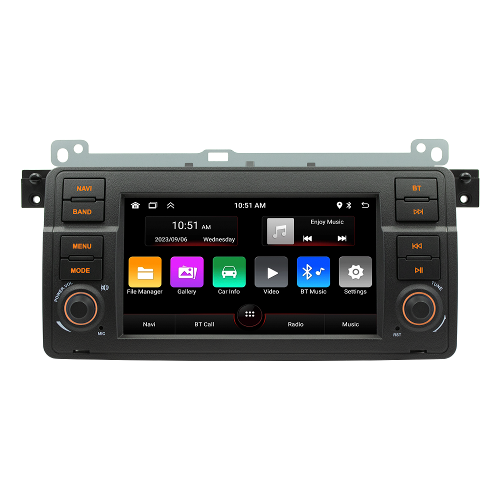 Android system car multimedia player with Carplay android auto for BMW E46 1998-2006