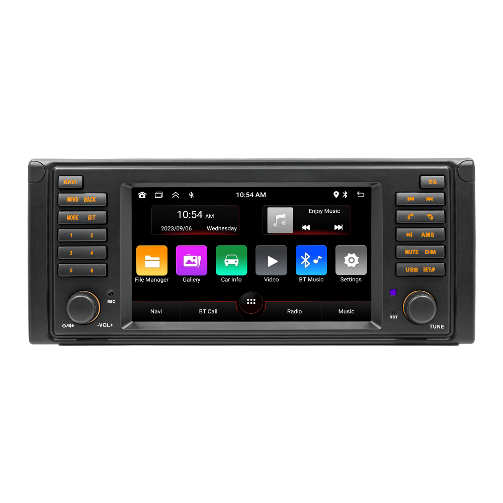 Android system car multimedia player with carplay android auto for BMW E53 1996-2007