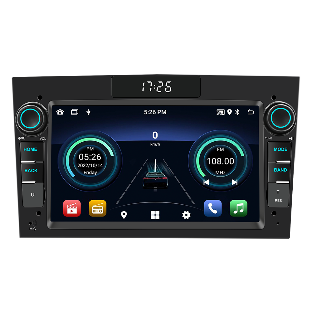 Android system car multimedia player with carplay android auto for Opel Astra H J Vectra Vauxhall Antara Zafira Corsa C D Vivaro Meriva Veda C-Max (Black color)