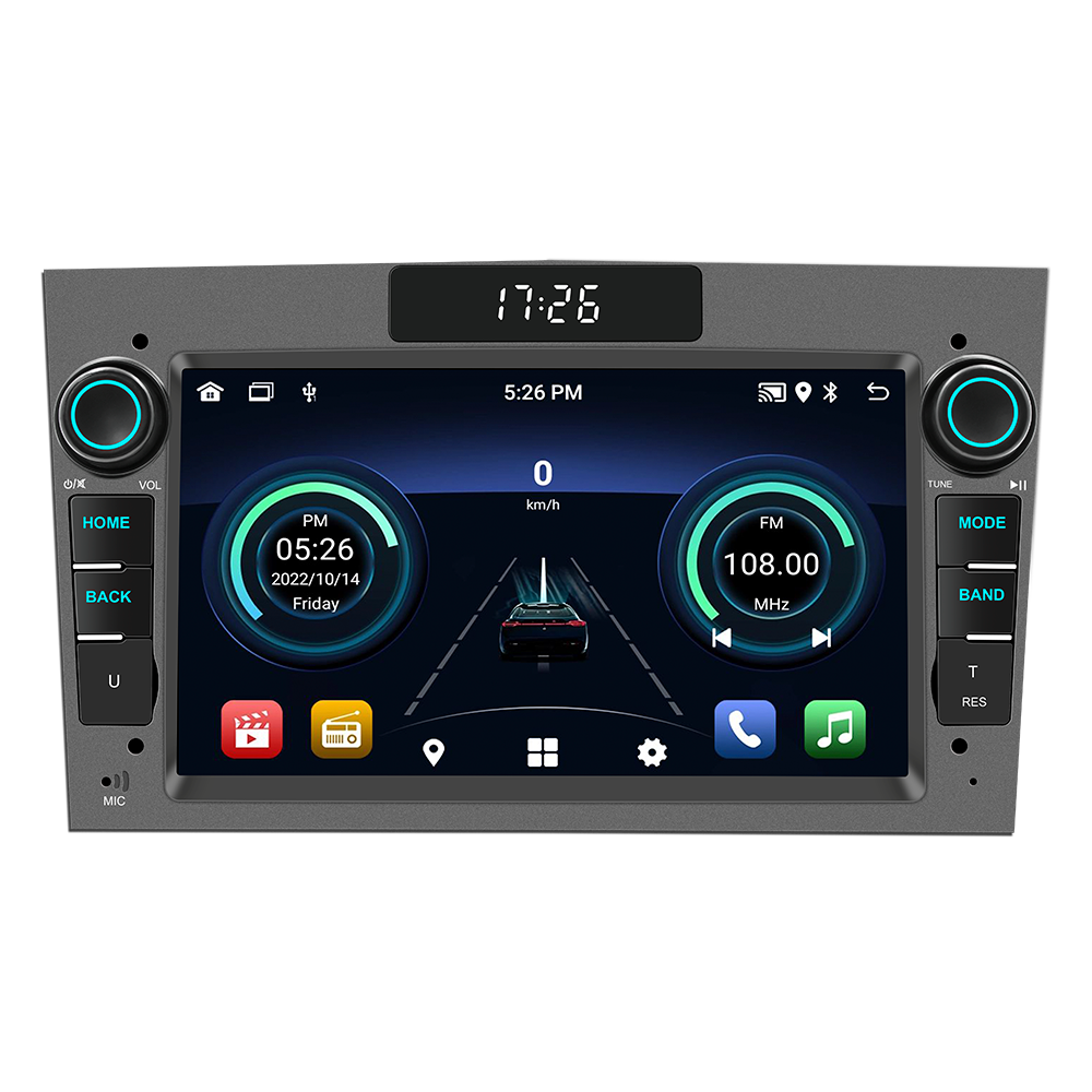 Android system car multimedia player with carplay android auto for Opel Astra H J Vectra Vauxhall Antara Zafira Corsa C D Vivaro Meriva Veda C-Max  (Grey color)