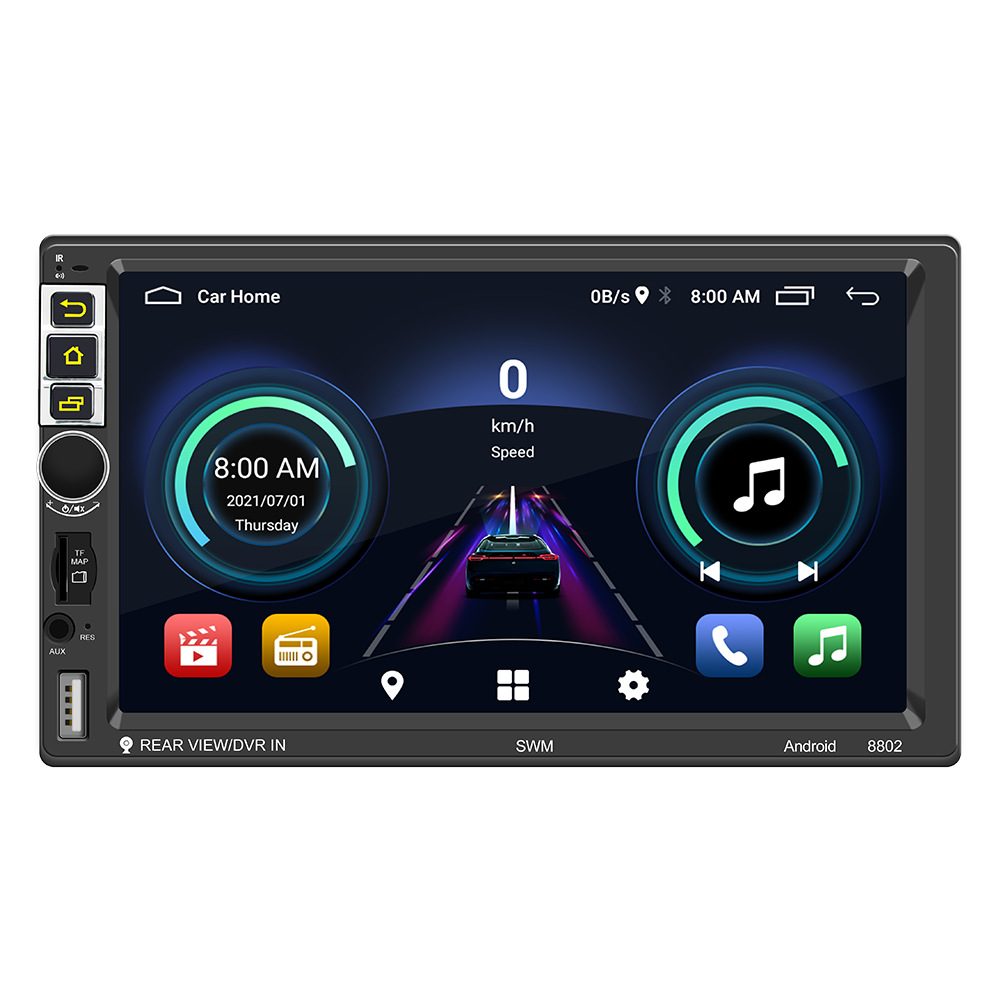 7" Universal 2Din Android system Car multimedia player with USB BT Carplay Andoid auto (Model 8802)