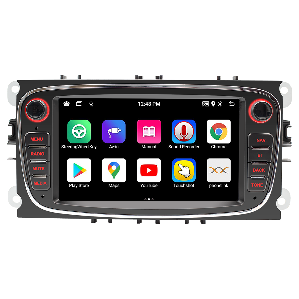  Android system car multimedia player with Carplay android auto for Ford Focus 2013 and previous models  （Black color）